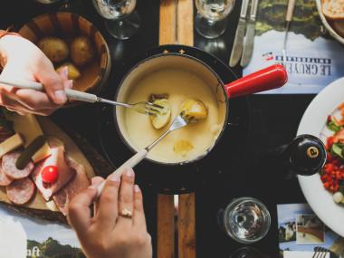 Fondue essen in der Region Zürichsee